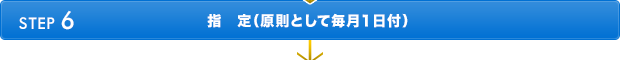 STEP6　指　定（原則として毎月1日付）